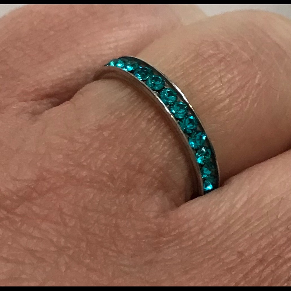 NWT sterling silver eternity band with Crystals